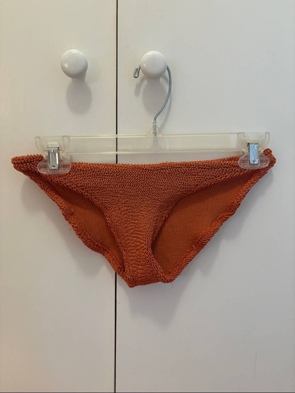 Hunza G Crinkle Bandeau Bikini in Metallic Rosewood - RARE! - Picture 3 of 4